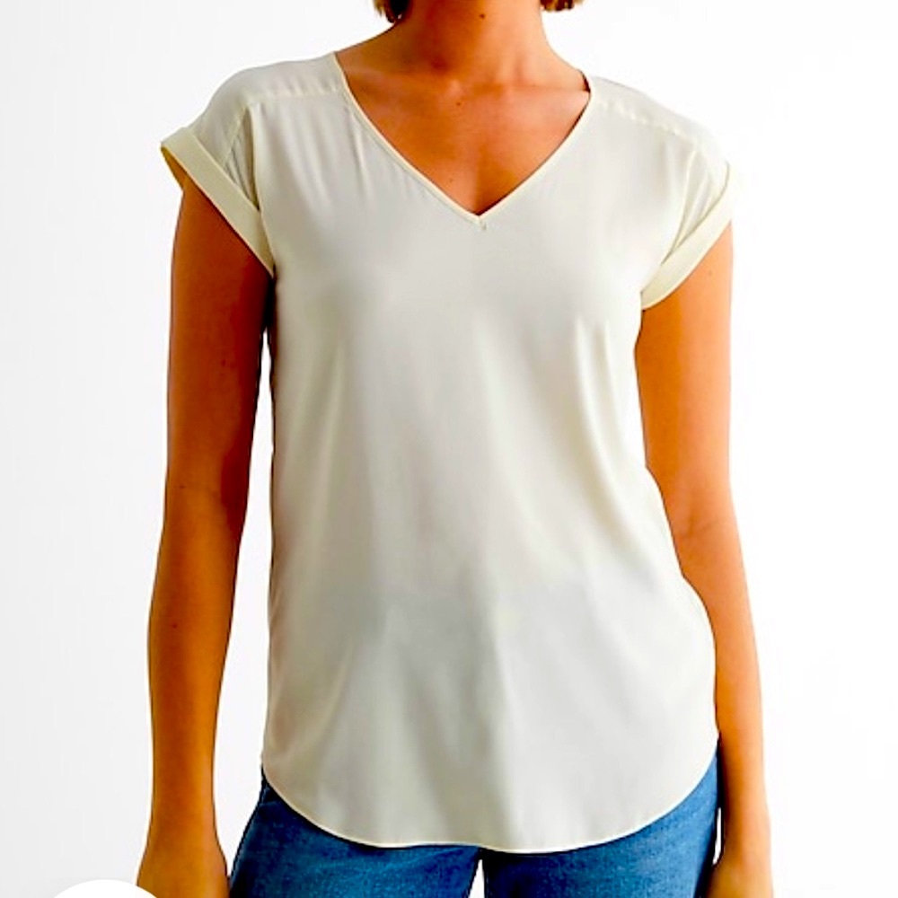 Express V-Neck Cuff Sleeve Gramercy Top